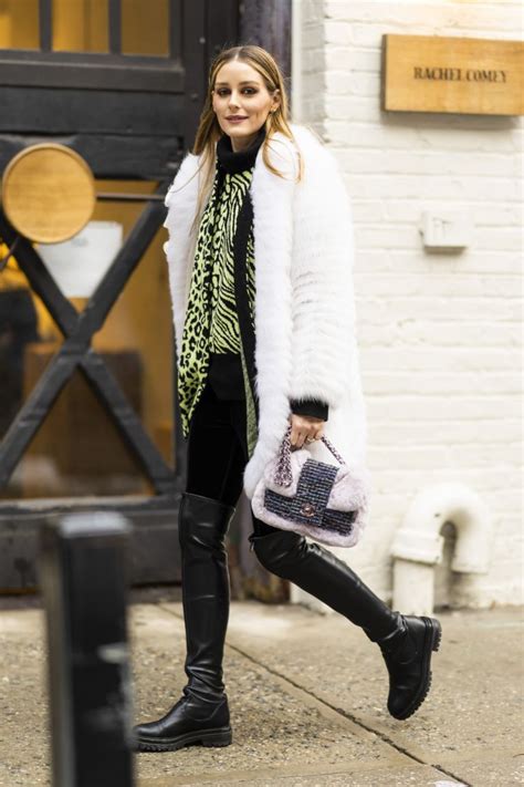 Olivia Palermo Matched Her Shaggy Winter Coat to 